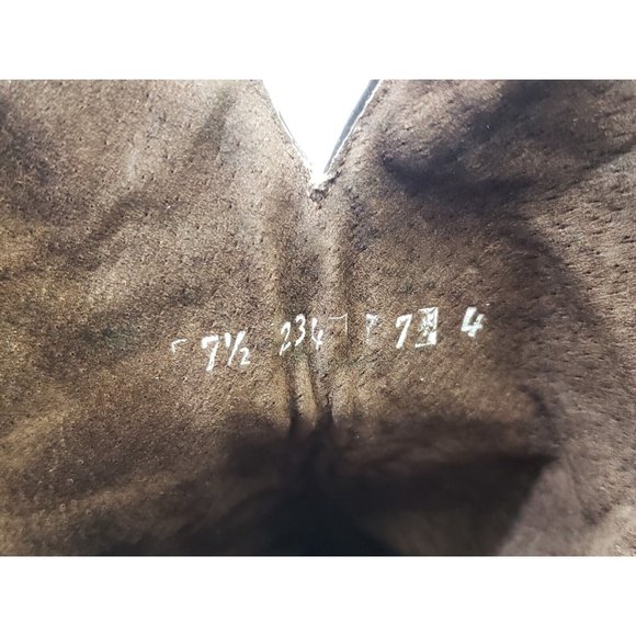 Pecos Bill Womens Boots Cowgirl Snip Toe Leather Brown Turquoise Inlay 7.5 B - Picture 10 of 10